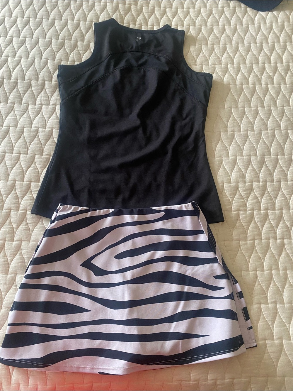 Tail Zebra Print Tennis Set – Skirt + Top (Small) 🖤🤍🎾 - Picture 2 of 6